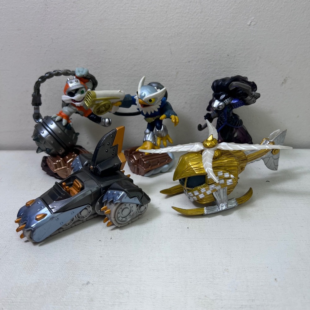 Skylanders SuperChargers Lot Smash Hit Jet-Vac Nightfall Gold Rusher Shark Tank